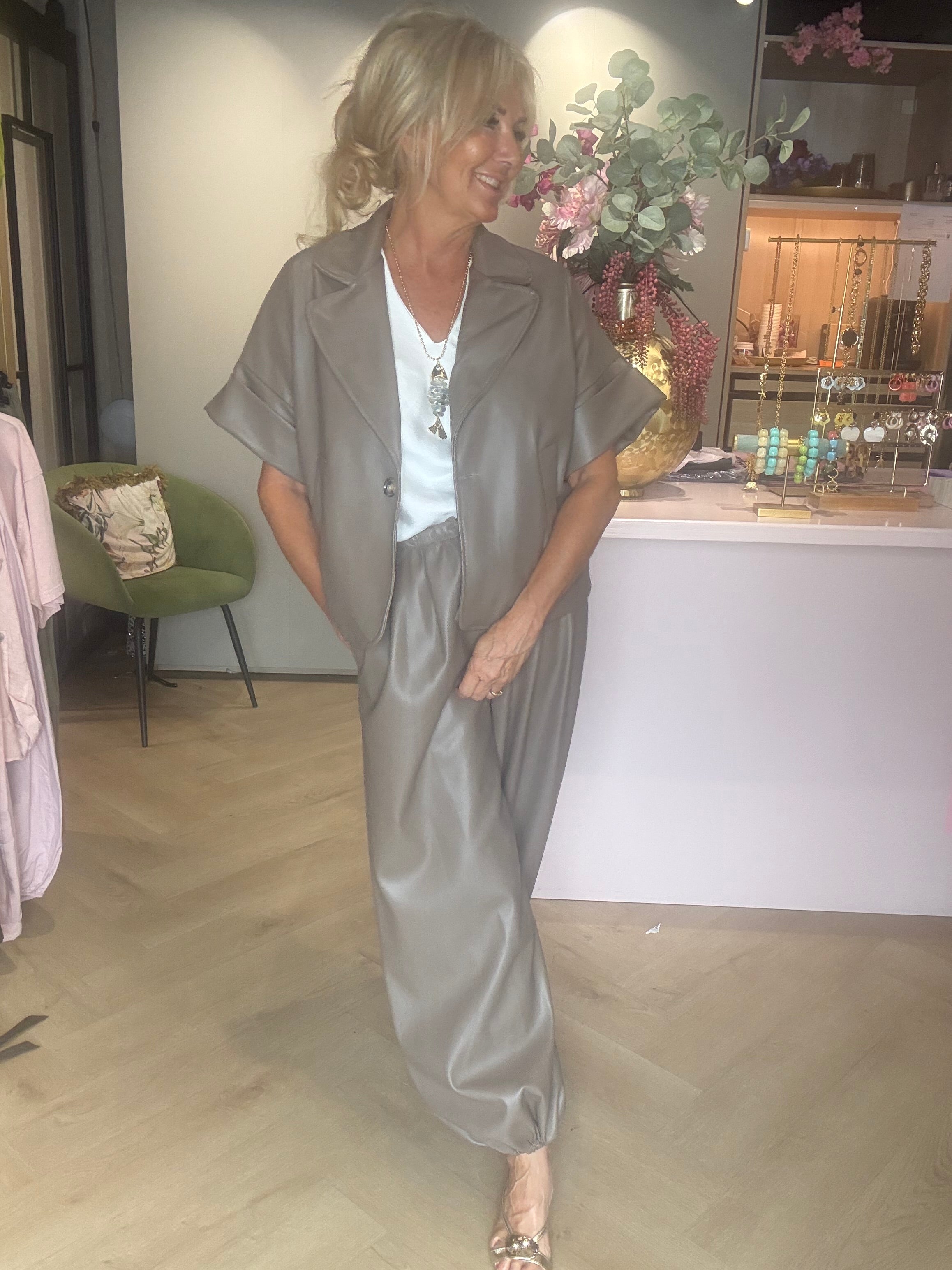 Jasje / Blazer Korte mouw Taupe